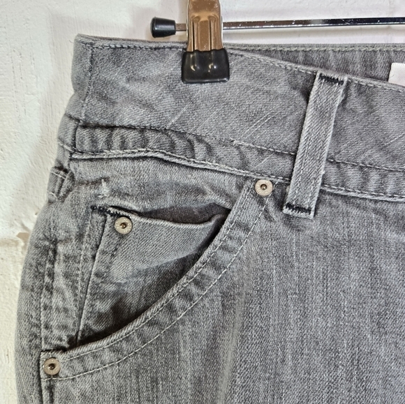 Vtg Hudson Beth gray button flap pocket low rise boot cut jeans - Picture 8 of 10
